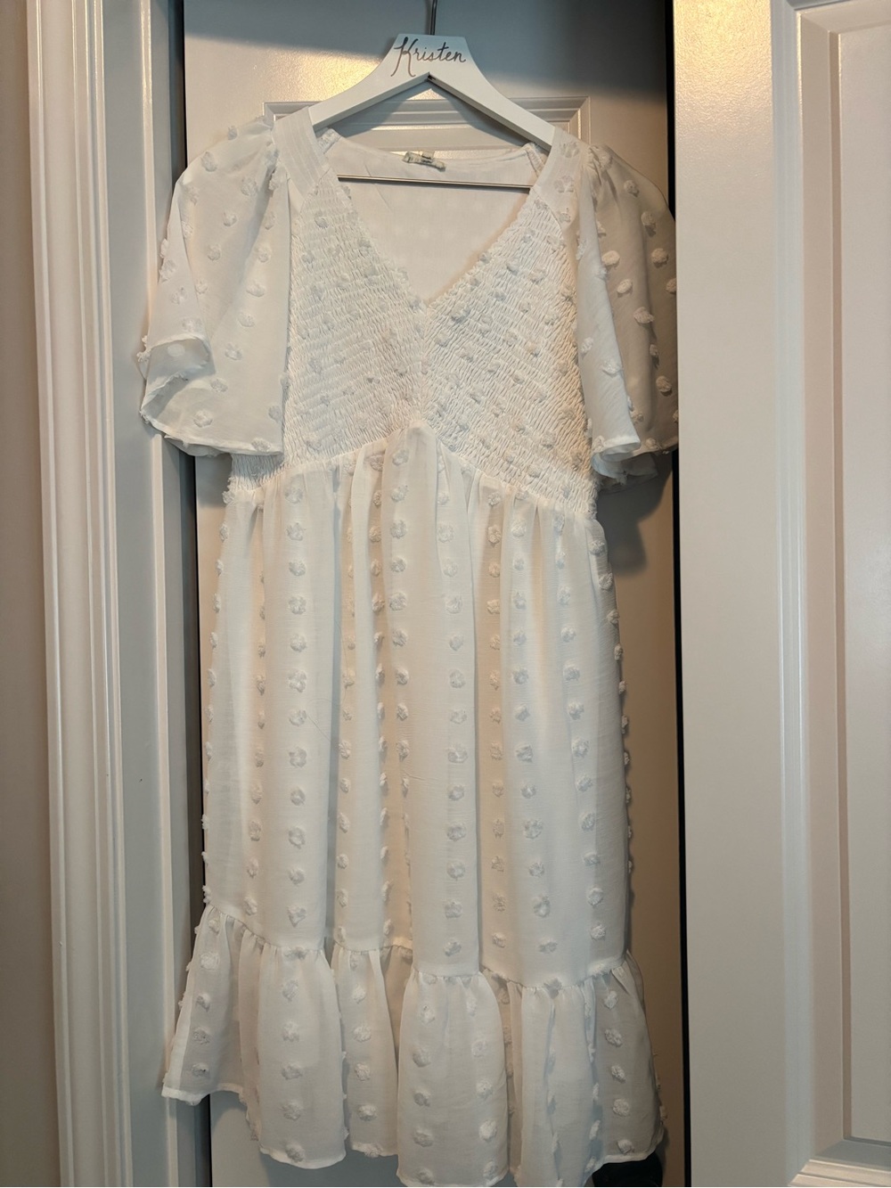 Pinkblush Smocked Dot Dress